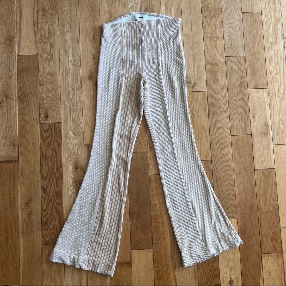 Free People velvet Ribbed Flare Pants